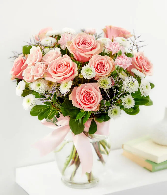 12 Pink Roses