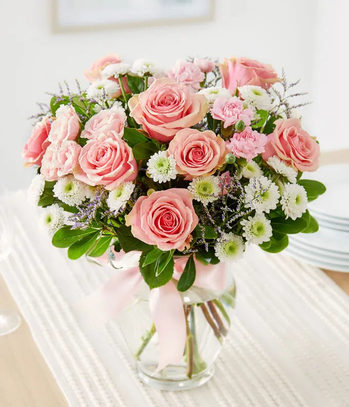 12 Pink Roses