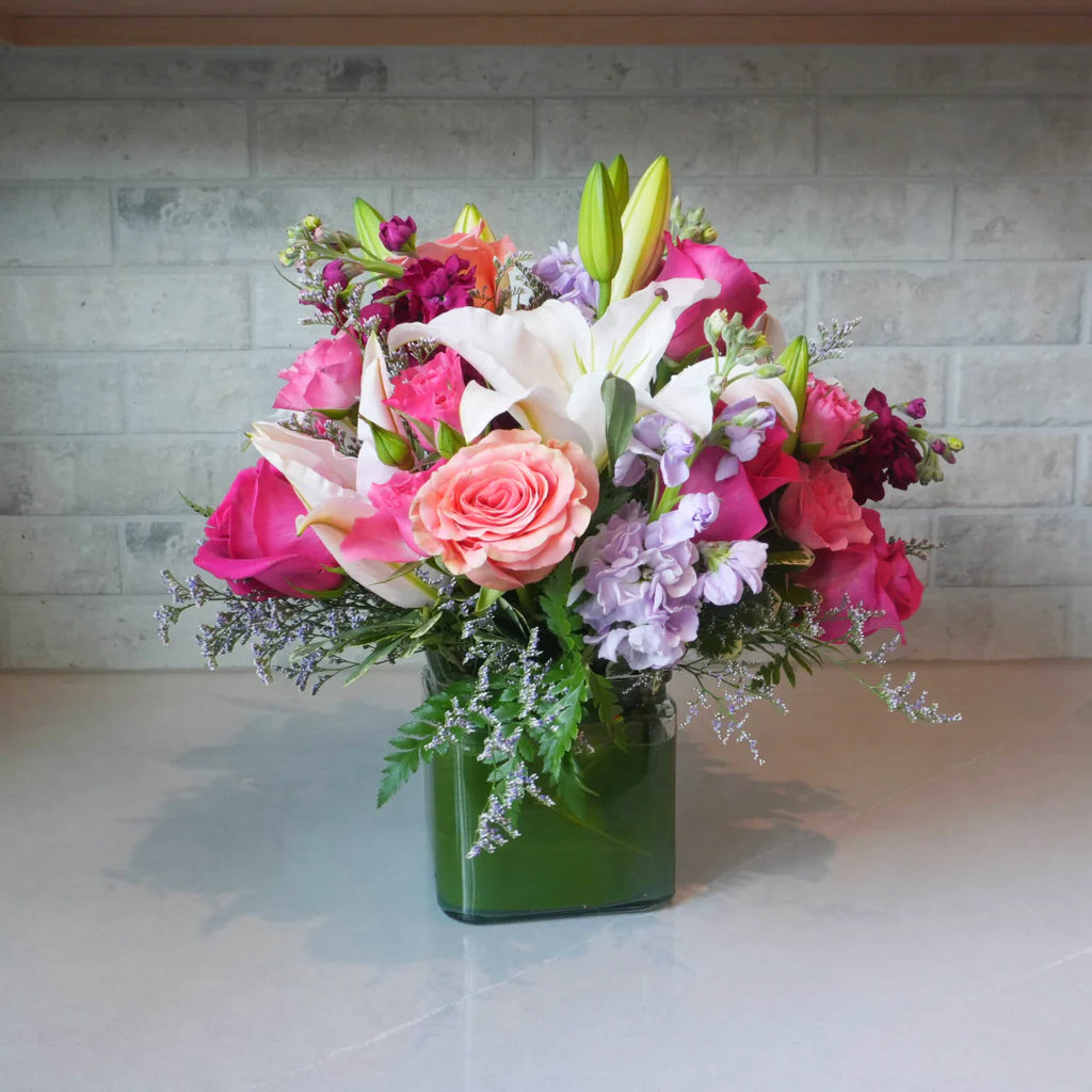 Bouquet Rond Compact Enrobé de Sucre - Remerciement & Tendresse - Montréal